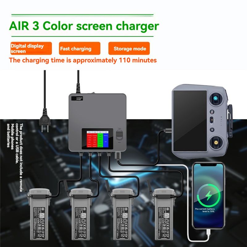 Classic-6-In-1 Digital Display - Drone Battery Smart ulasan dan harga